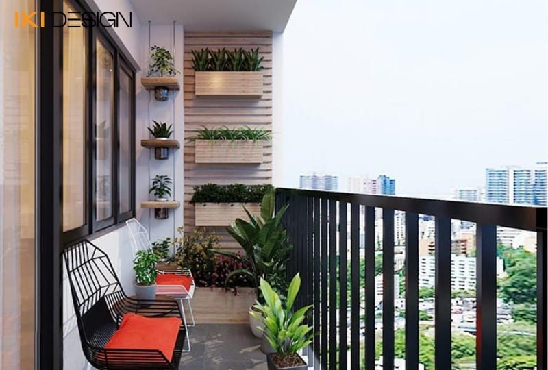 Ban công cây xanh hiện đại