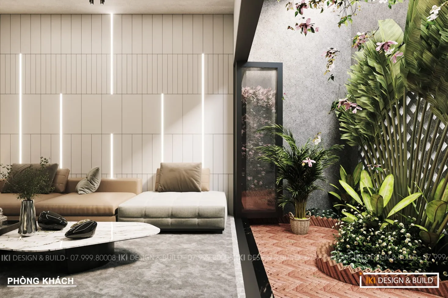 Thiết kế kiến trúc xanh nhà phố với giếng trời