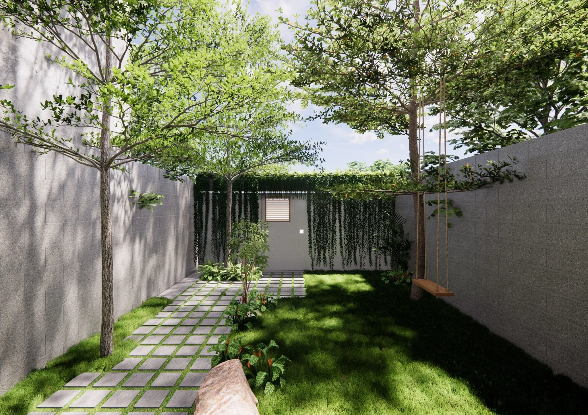 thiết kế nhà phố có sân vườn hiện đại | IKI Design