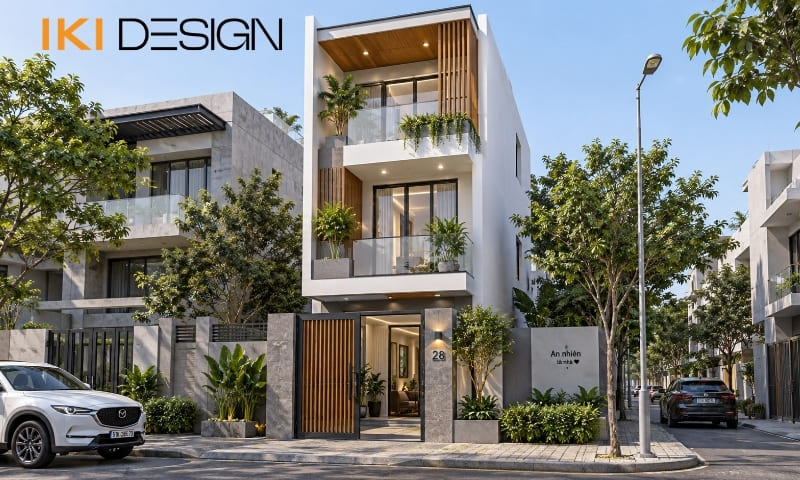 Thiết kế nhà phố diện tích nhỏ mặt tiền hiện đại