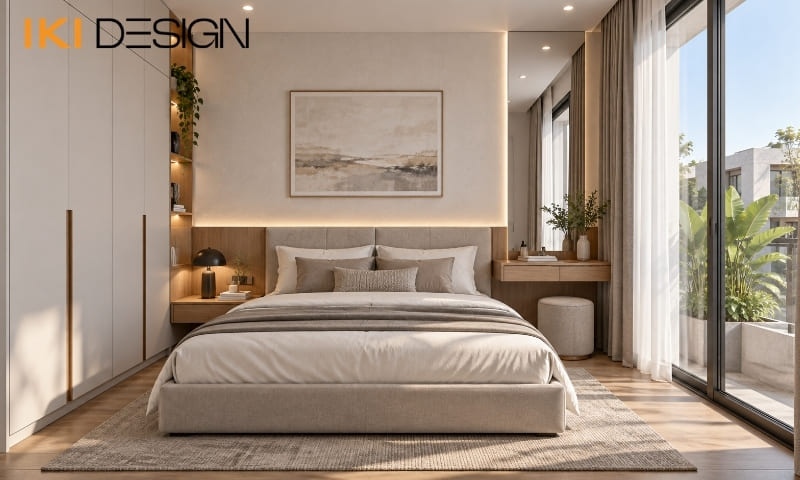 Bố trí phòng ngủ nhà phố diện tích nhỏ gọn tiện nghi