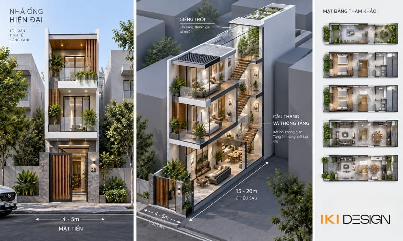 Đặc điểm của nhà phố diện tích nhỏ mặt tiền hẹp