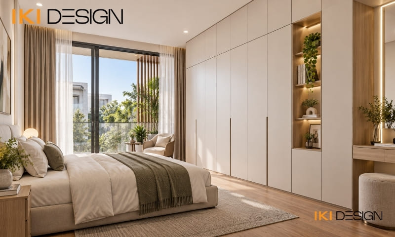 Tủ âm tường tận dụng chiều cao lưu trữ nhà phố diện tích nhỏ