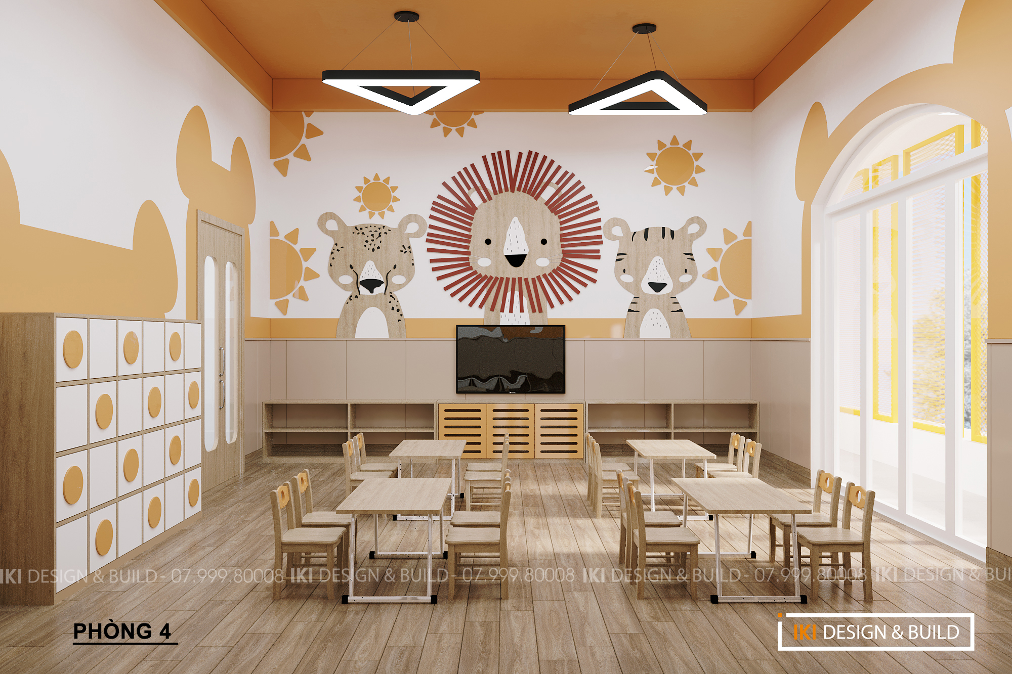 Mầm non Bé Hạnh Phúc - Vườn Chiêm Ngưỡng Trẻ Thơ. IKI Design - đơn vị thiết kế thi công biệt thự Nha Trang
