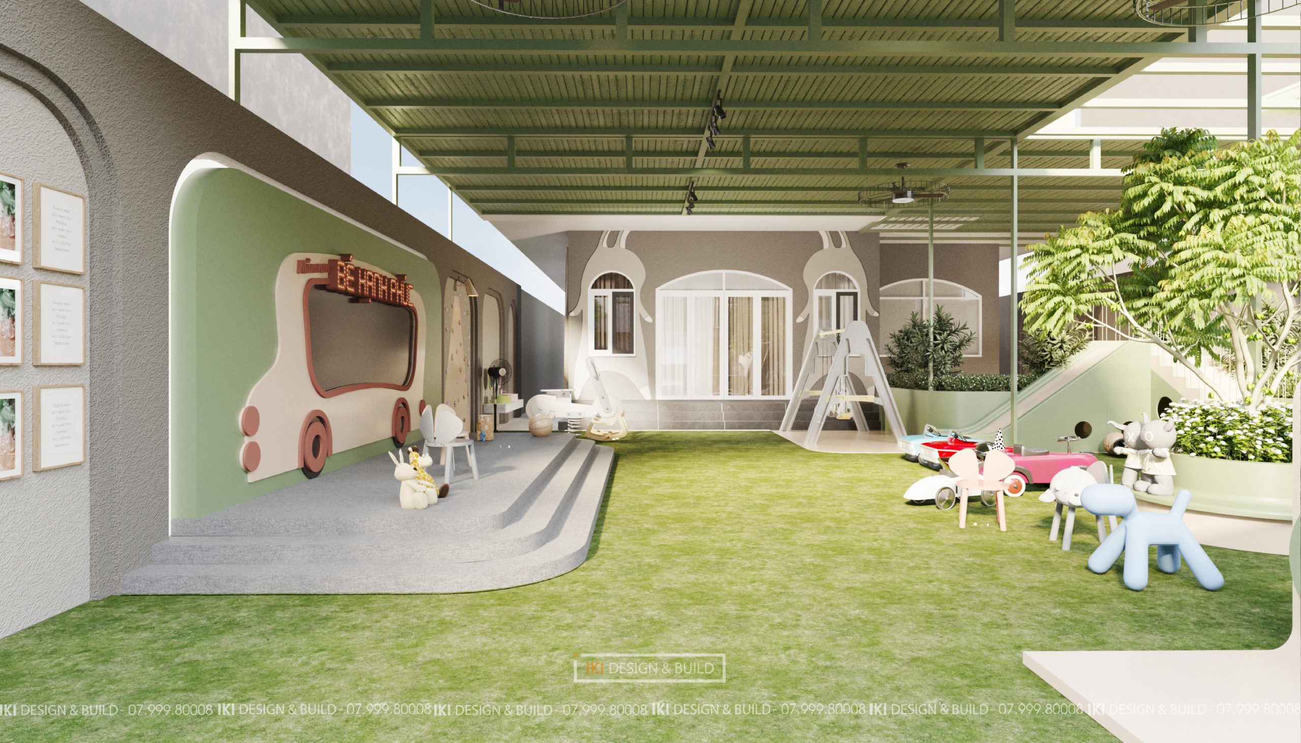 Mầm non Bé Hạnh Phúc - Vườn Chiêm Ngưỡng Trẻ Thơ. IKI Design - đơn vị thiết kế thi công biệt thự Nha Trang