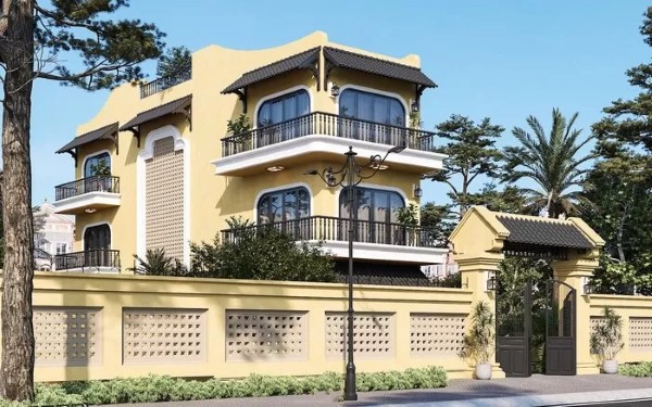 Mẫu biệt thự phố phong cách Đông Dương tinh tế