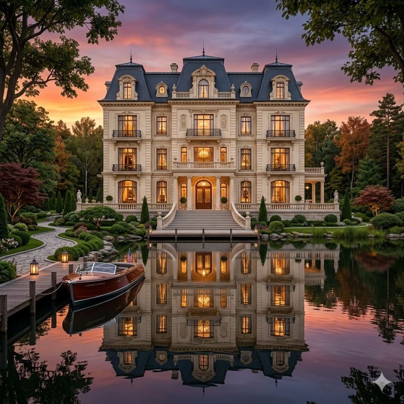 Biệt thự tân cổ điển mái Mansard