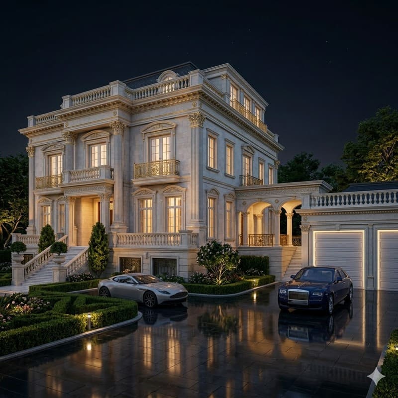 Biệt thự tân cổ điển có gara
