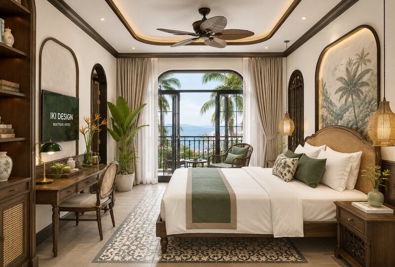 Phòng nghỉ boutique hotel tại Nha Trang với thiết kế cá tính Phòng nghỉ boutique hotel tại Nha Trang với thiết kế cá tính