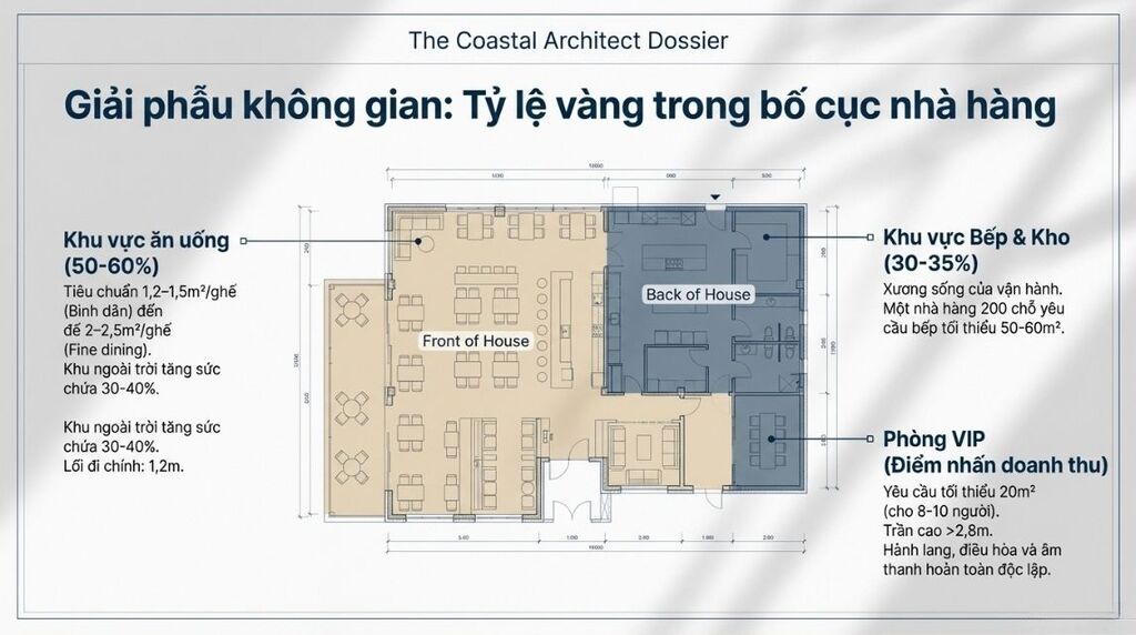 Tiêu chuẩn bố cục không gian nhà hàng tại Nha Trang Tiêu chuẩn bố cục không gian nhà hàng tại Nha Trang