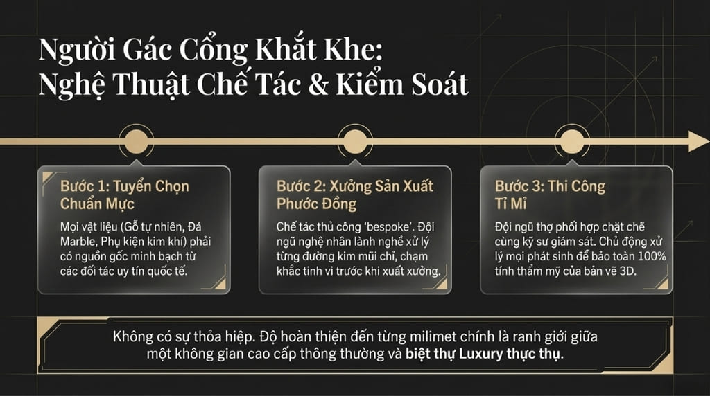 Kiểm soát khắt khe chất lượng vật liệu và quy trình thi công Kiểm soát khắt khe chất lượng vật liệu và quy trình thi công