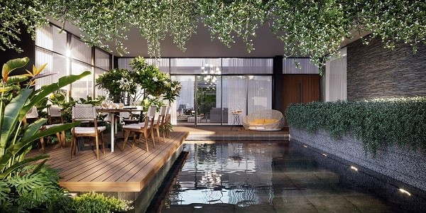 Mẫu nội thất biệt thự vườn mái Thái
