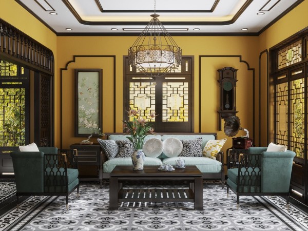 Nội thất biệt thự mái Thái phong cách Indochine
