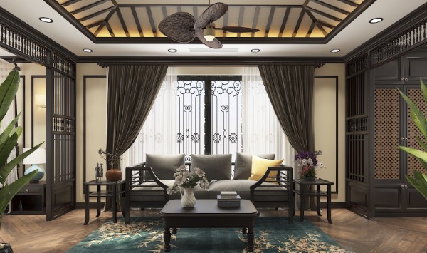 Nội thất biệt thự mái Thái phong cách Á Đông truyền thống