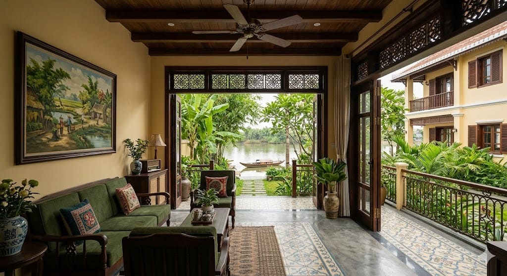 Biệt thự song lập phong cách Indochine (Đông Dương) Biệt thự song lập phong cách Indochine (Đông Dương)