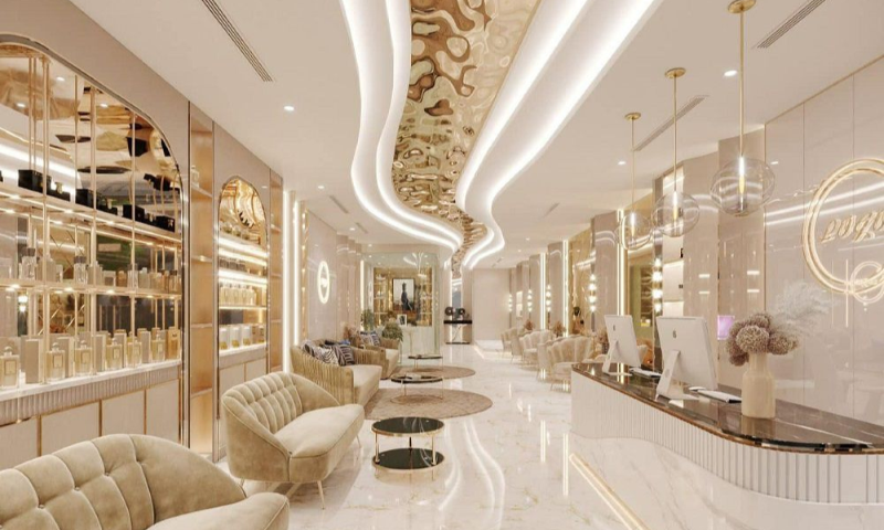 Thiết kế spa, showroom theo phong cách Modern Luxury