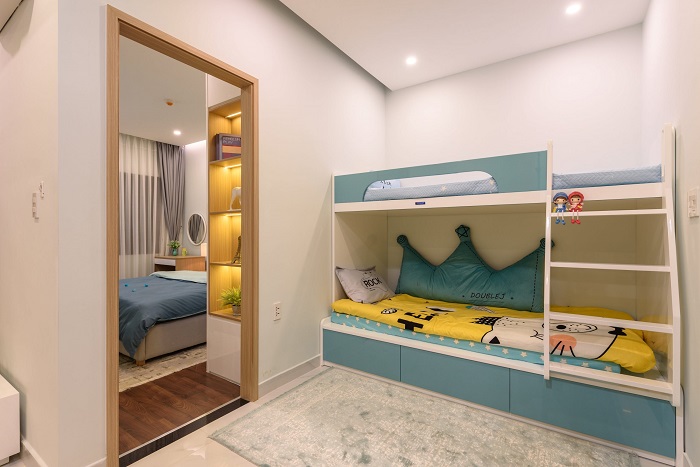 Thiết kế căn hộ 45m2 2 phòng ngủ phong cách Japandi