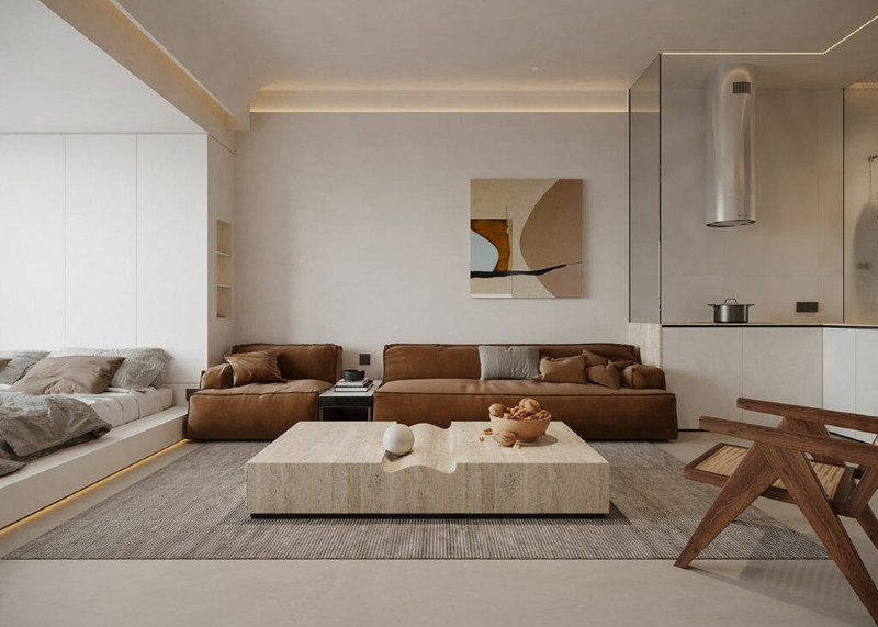 Mẫu thiết kế căn hộ studio 30m2 phong cách Bắc Âu