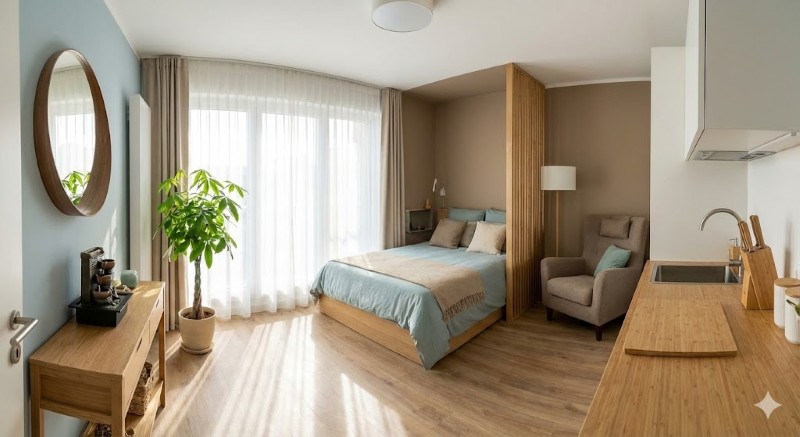 Phong thủy là một yếu tố quan trọng khi thiết kế căn hộ studio 30m2