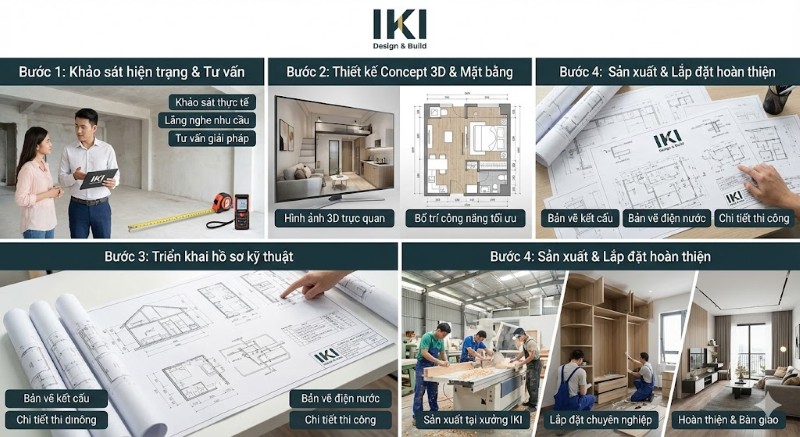 Quy trình thiết kế & thi công căn hộ studio tại IKI Design & Build