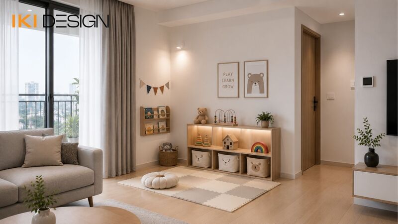 Chung cư 50m2 2 phòng ngủ cho gia đình có con nhỏ