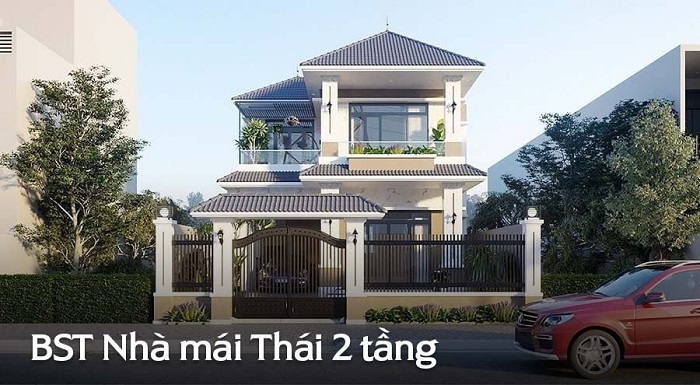 Nhà phố 2 tầng mái Thái sang trọng