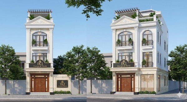 Mẫu nhà ống tân cổ điển 3 tầng 5x14m