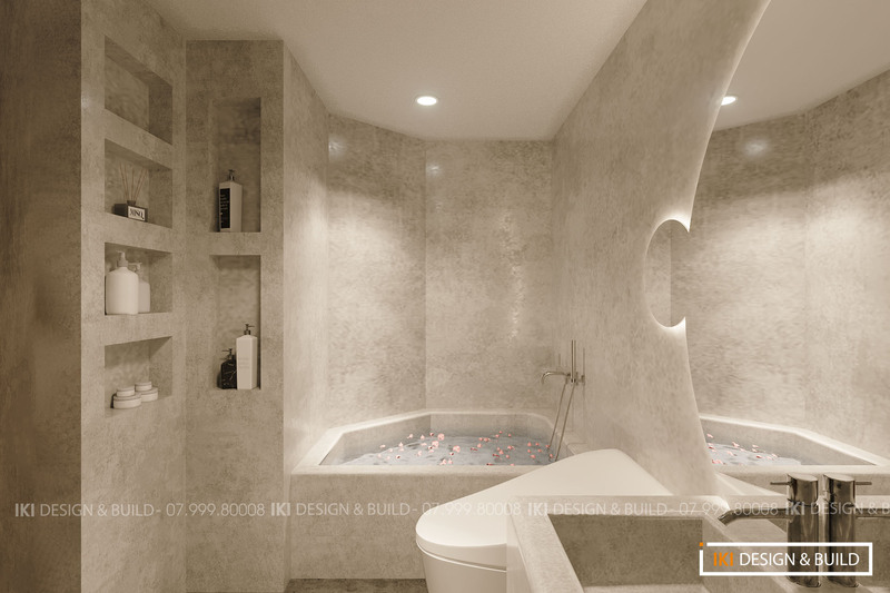 Tolet căn hộ H's Apartment tại Scenia Bay Nha Trang do IKI Design thực hiện