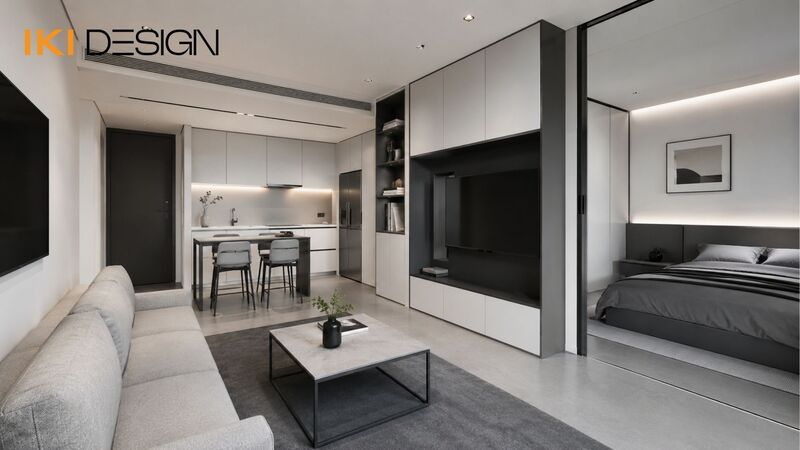 Nội thất chung cư 1 phòng ngủ phong cách hiện đại