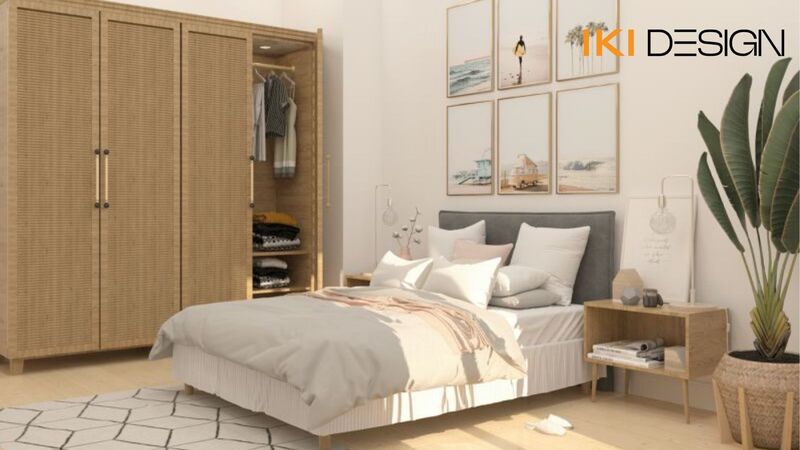 Phòng ngủ chung cư 2 phòng ngủ phong cách Scandinavian Phòng ngủ chung cư 2 phòng ngủ phong cách Scandinavian