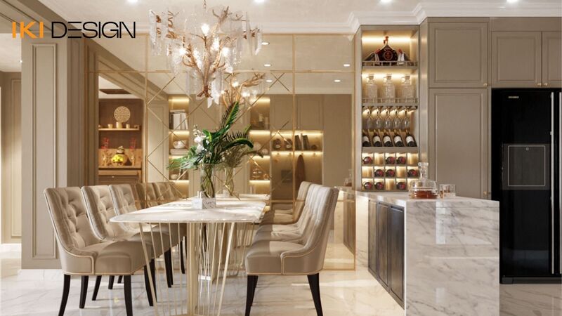 Nội thất chung cư 2 phòng ngủ phong cách Luxury Nội thất chung cư 2 phòng ngủ phong cách Luxury