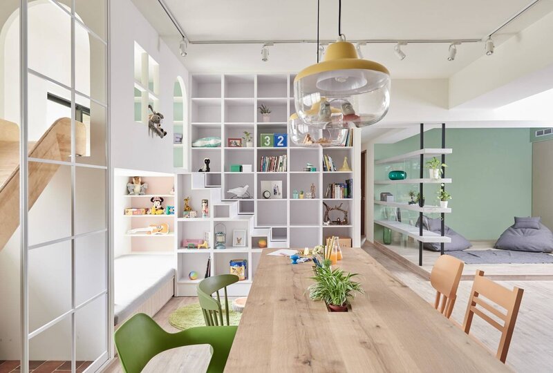 Căn hộ 55m2 cho gia đình trẻ có góc chơi trẻ nhỏ