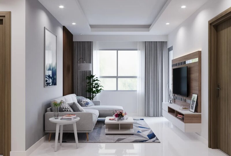 Căn hộ 55m2 phong cách tối giản