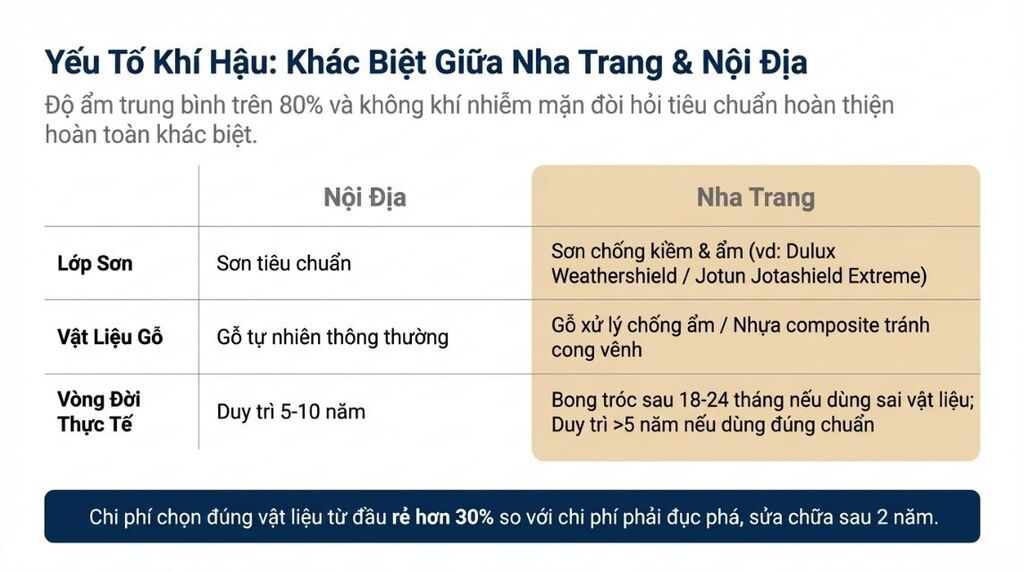 Tác động của yếu tố khí hậu đến thi công hoàn thiện nhà Nha Trang Tác động của yếu tố khí hậu đến thi công hoàn thiện nhà Nha Trang
