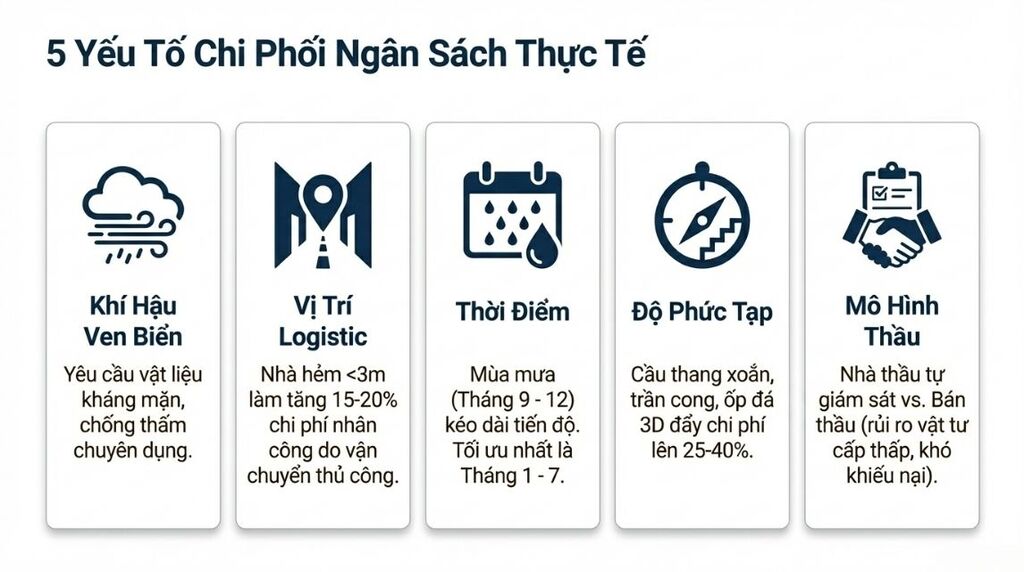 Các yếu tố ảnh hưởng đến chi phí thi công hoàn thiện nhà Nha Trang Các yếu tố ảnh hưởng đến chi phí thi công hoàn thiện nhà Nha Trang