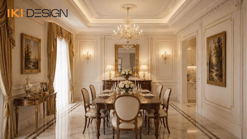 Phòng ăn Duplex phong cách tân cổ điển Phòng ăn Duplex phong cách tân cổ điển