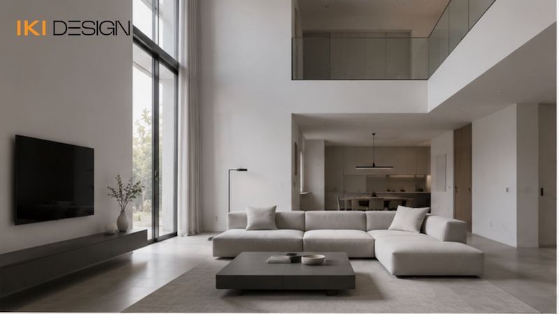 Phòng khách Duplex phong cách tối giản Phòng khách Duplex phong cách tối giản