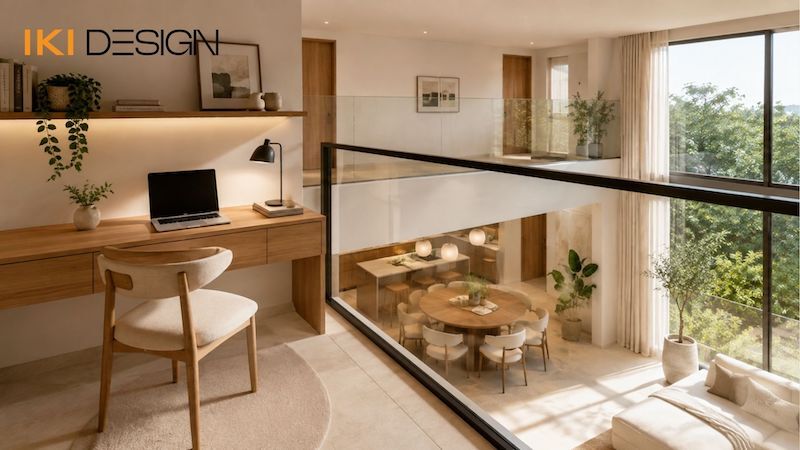 Góc làm việc căn hộ Duplex 1 phòng ngủ Góc làm việc căn hộ Duplex 1 phòng ngủ