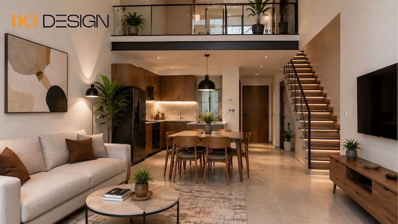 Phòng khách căn hộ Duplex 2 phòng ngủ Phòng khách căn hộ Duplex 2 phòng ngủ