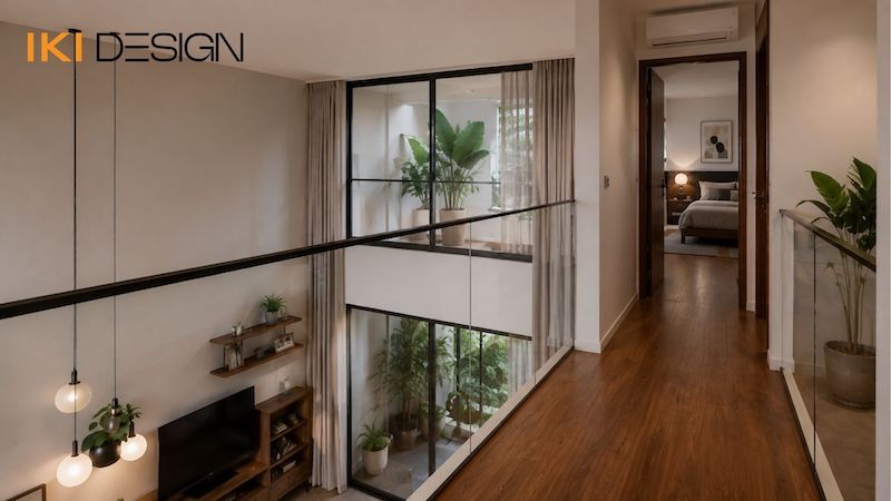 Hành lang tầng trên căn hộ Duplex 2 phòng ngủ Hành lang tầng trên căn hộ Duplex 2 phòng ngủ