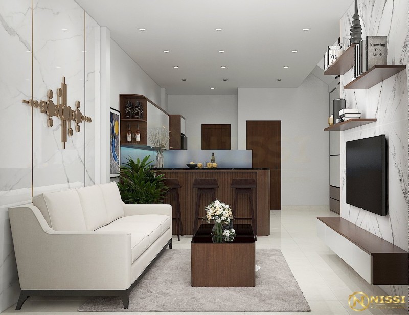 Thiết kế căn hộ 35m2 theo phong cách hiện đại