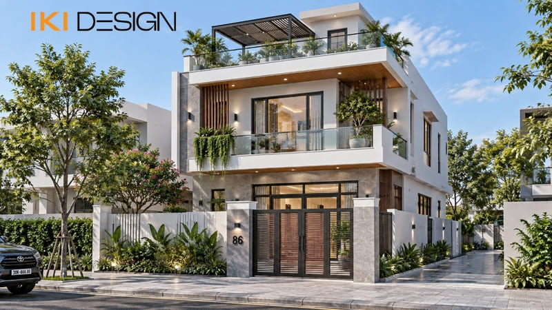 Nhà 2 tầng 1 tum mặt tiền 8m sâu 10m