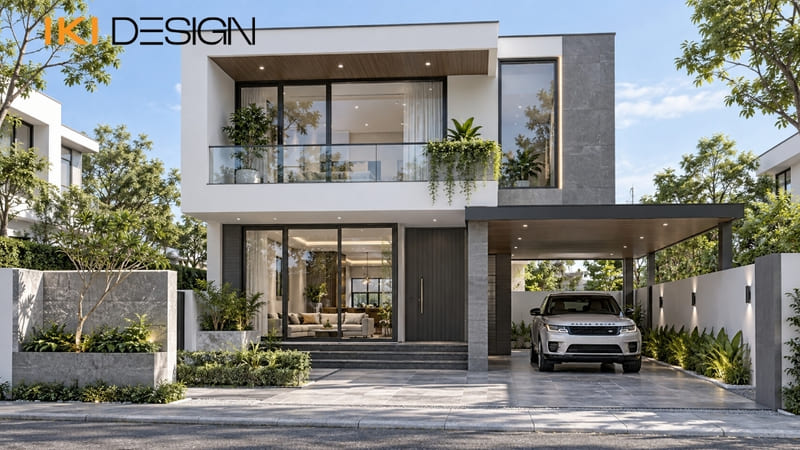 Mẫu nhà 8x10m phong cách hiện đại