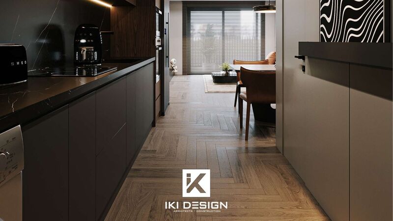 Phòng bếp căn hộ Lux Horizon Residence do IKI Design 