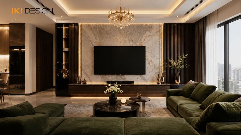 Nội thất chung cư 100m2 phong cách Modern Luxury