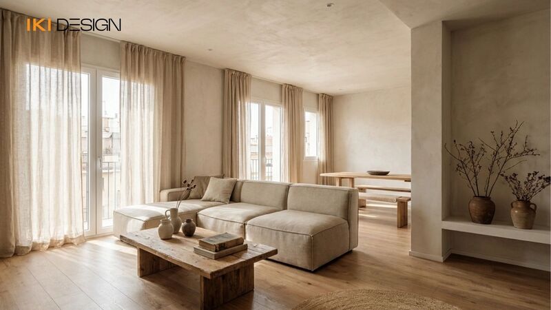 Nội thất chung cư 100m2 phong cách Japandi