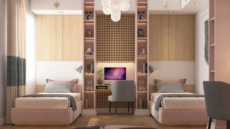 Mẫu thiết kế 2 phòng phòng ngủ phụ