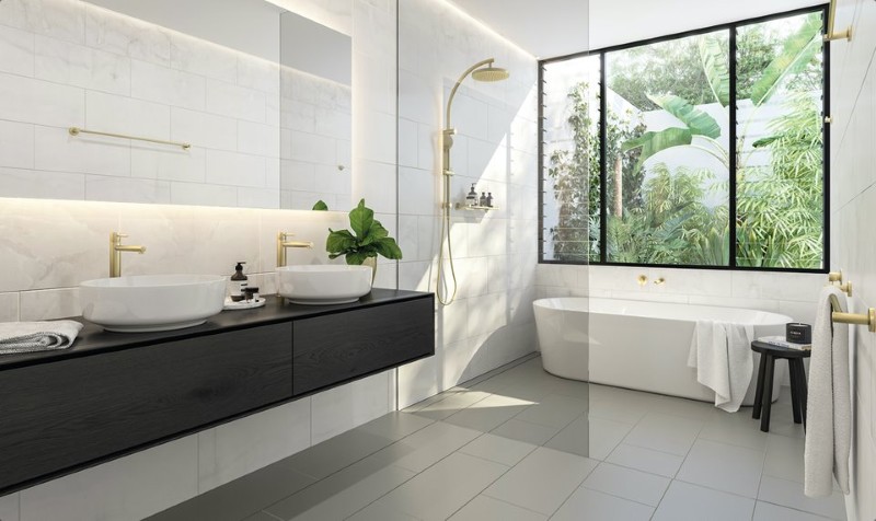 Mẫu thiết kế phòng tắm chung cư 3 phòng ngủ