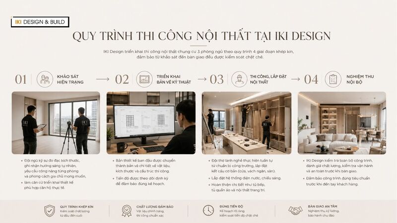 Quy trình 4 bước thi công nội thất tại IKI Design