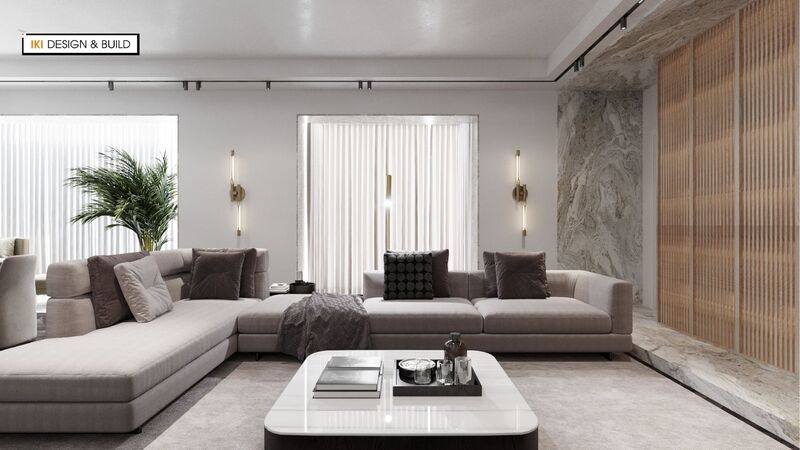 Mẫu phòng khách phong cách Luxury